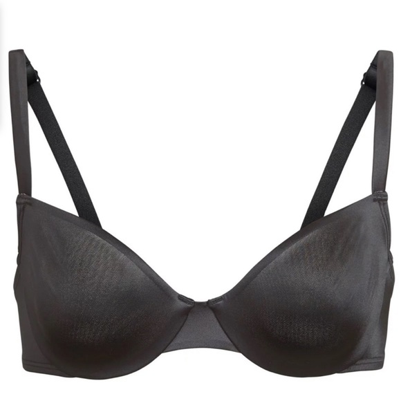 NEW! SKIMS Onyx Satin Bra - Picture 3 of 7